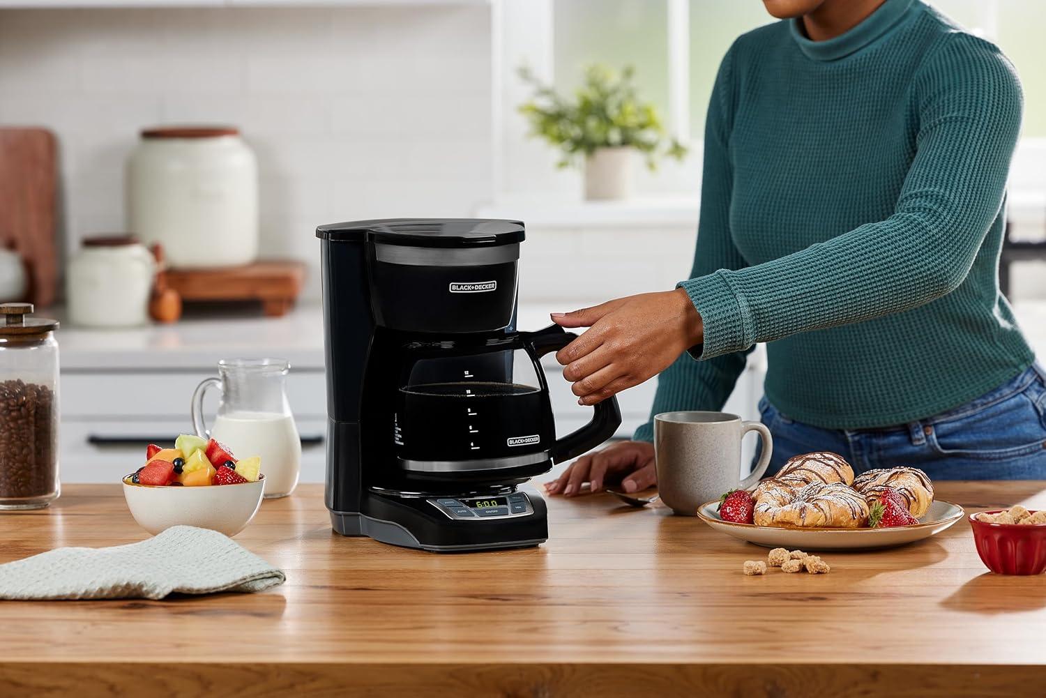 imageBLACKDECKER CM1160W1 CM1160W 12Cup Programmable Coffeemaker WhiteStainless SteelBlack