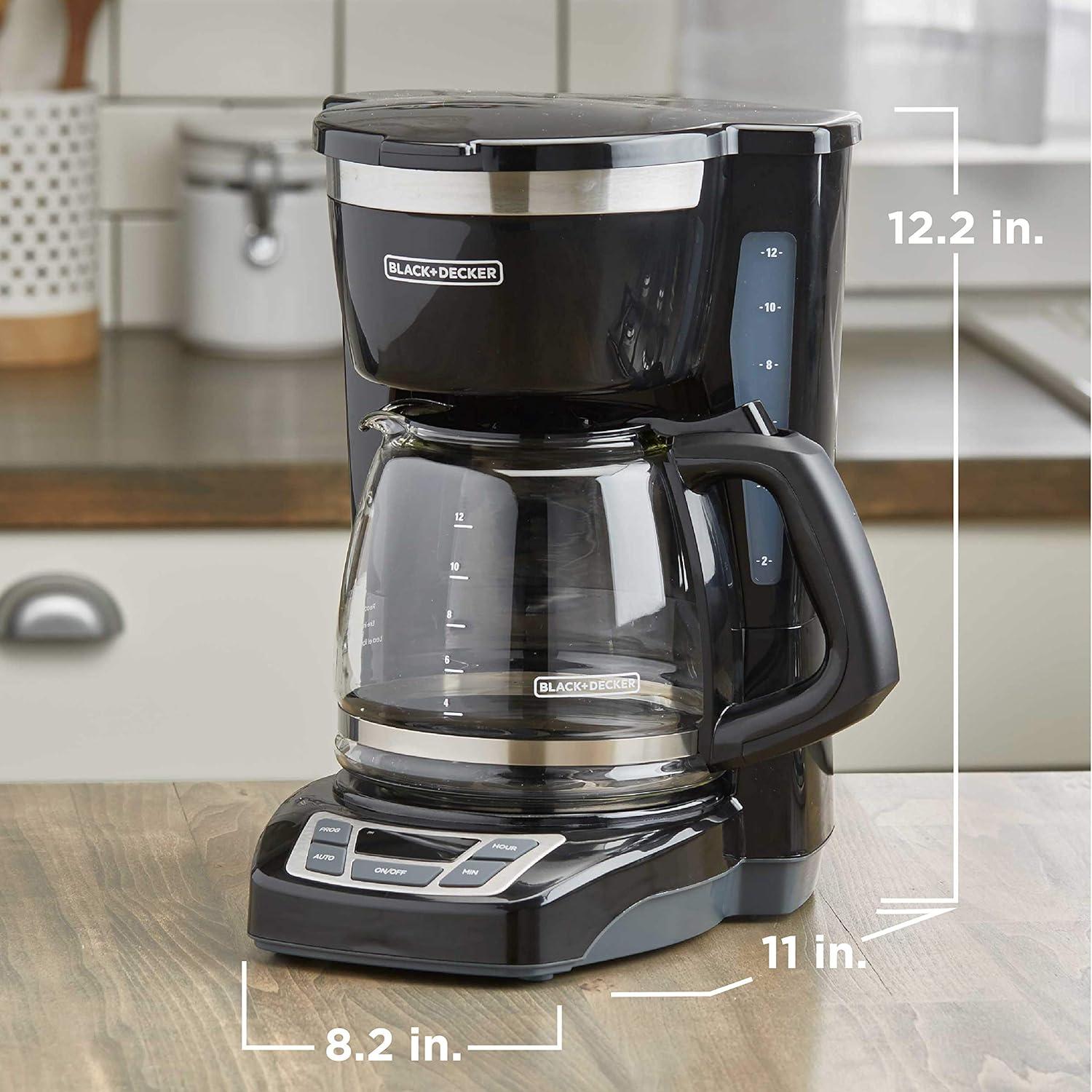 imageBLACKDECKER CM1160W1 CM1160W 12Cup Programmable Coffeemaker WhiteStainless SteelBlack