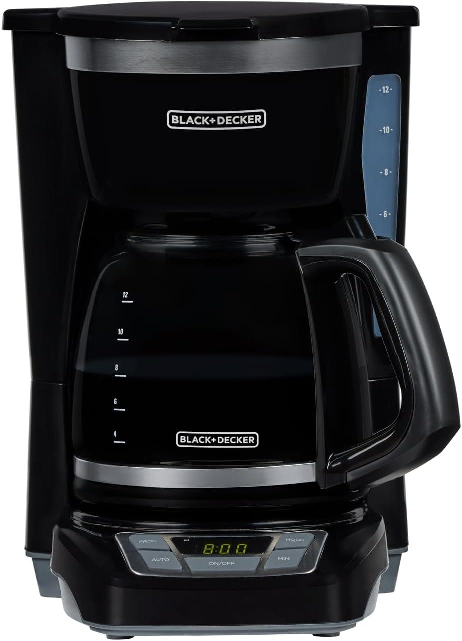 imageBLACKDECKER CM1160W1 CM1160W 12Cup Programmable Coffeemaker WhiteStainless SteelBlack