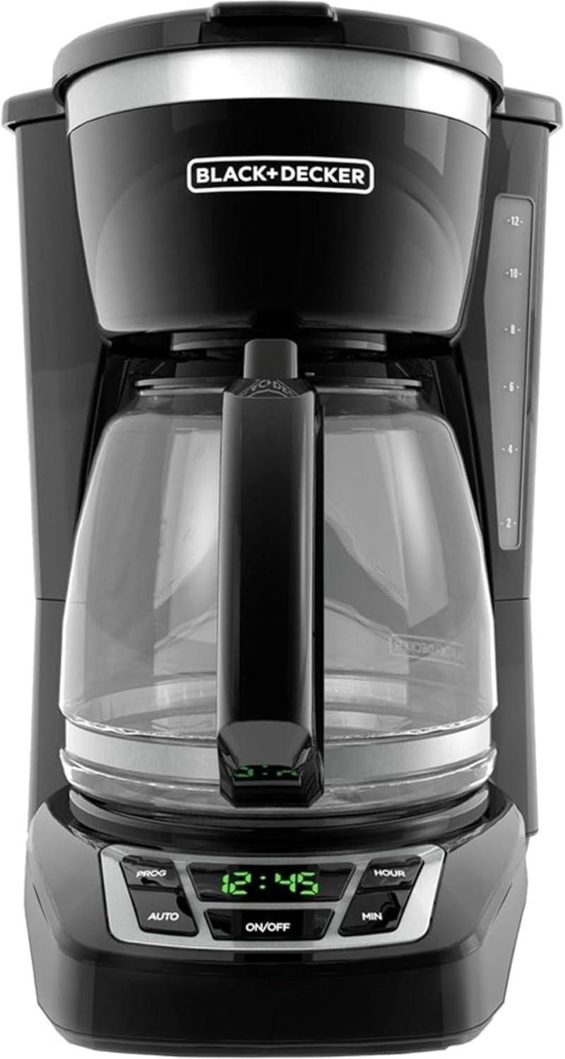 imageBLACKDECKER CM1160W1 CM1160W 12Cup Programmable Coffeemaker WhiteStainless SteelBlack