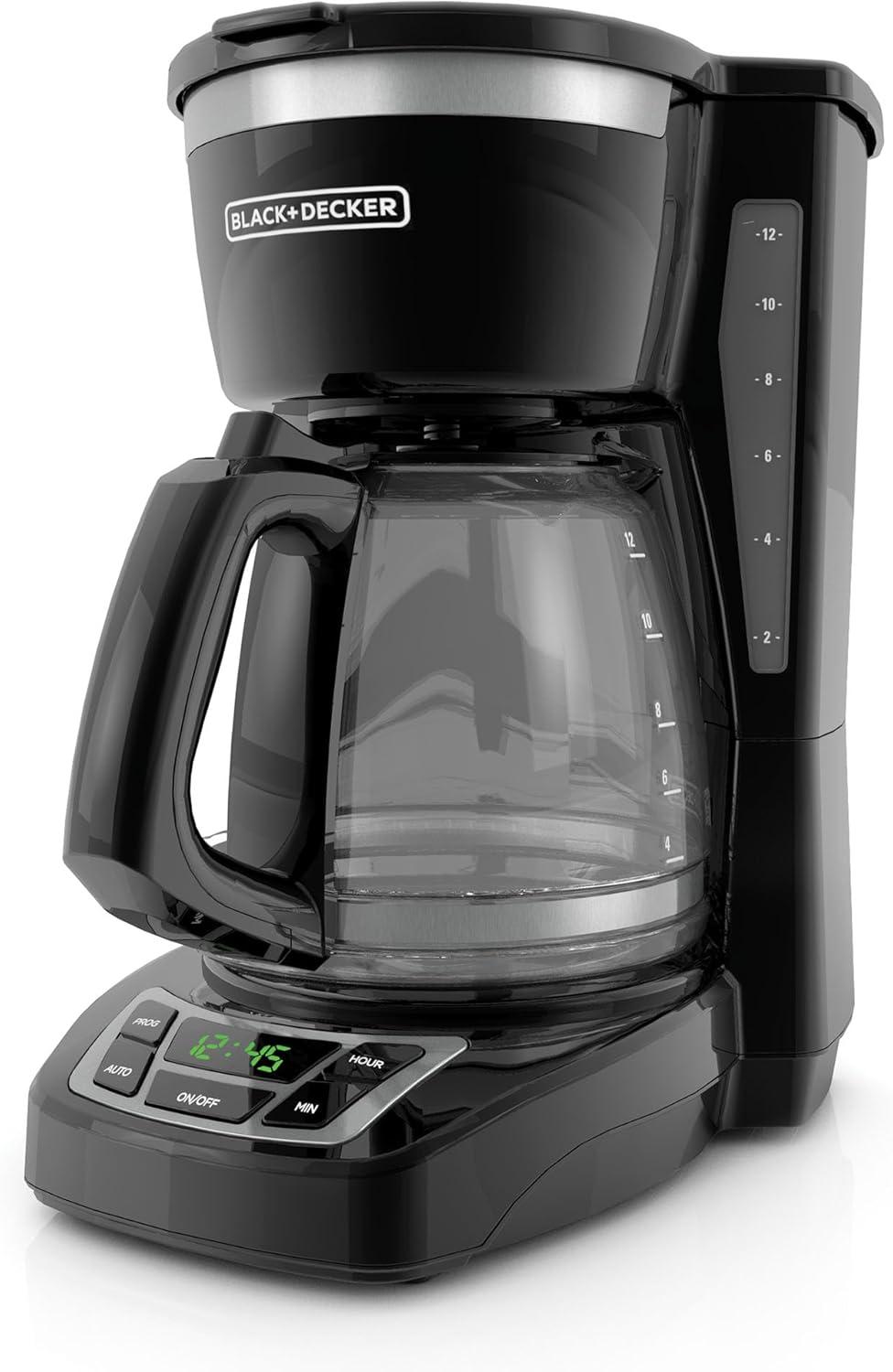 imageBLACKDECKER CM1160W1 CM1160W 12Cup Programmable Coffeemaker WhiteStainless SteelBlack