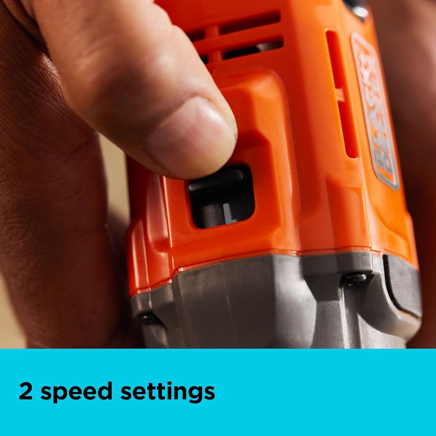 imageBLACKDECKER Cordless Drill Driver Power Drill with Battery and Charger Included 20V MAX POWERCONNECT BCD382DS1NEW Cordless Drill Driver Kit