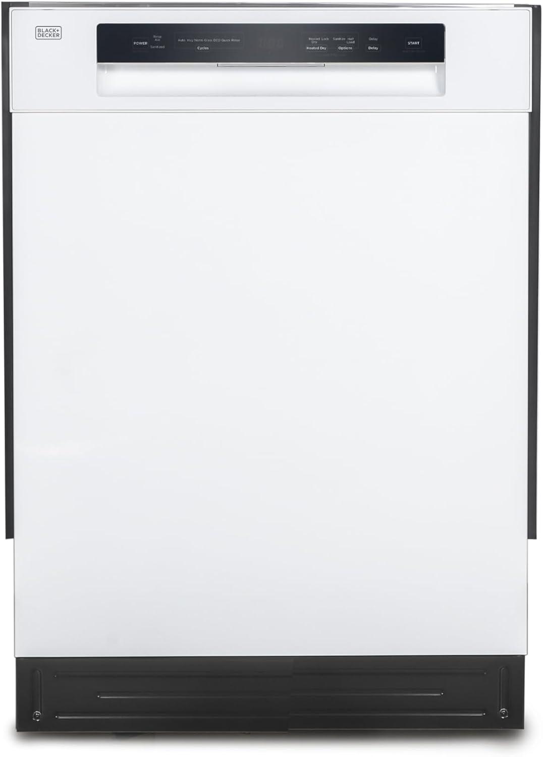 imageBLACKDECKER Countertop Dishwasher Counter Dishwasher with 6 Wash Programs 6Place Setting Capacity Stainless Steel Interior ENERGY STAR Certified BCD6SD WhiteWhite 100MW