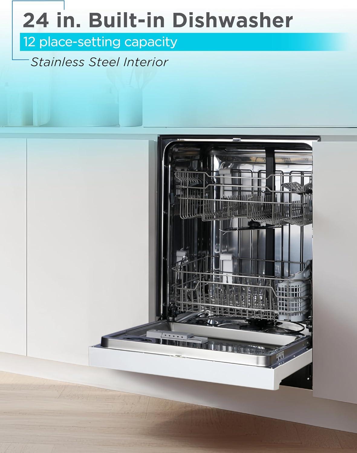 imageBLACKDECKER Countertop Dishwasher Counter Dishwasher with 6 Wash Programs 6Place Setting Capacity Stainless Steel Interior ENERGY STAR Certified BCD6SD WhiteWhite 200MW