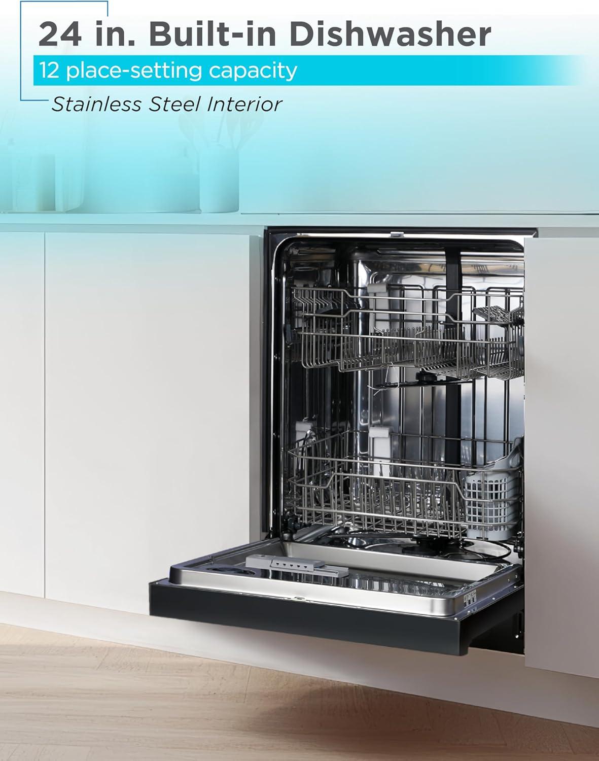 imageBLACKDECKER Countertop Dishwasher Counter Dishwasher with 6 Wash Programs 6Place Setting Capacity Stainless Steel Interior ENERGY STAR Certified BCD6SD WhiteBlack 200MB
