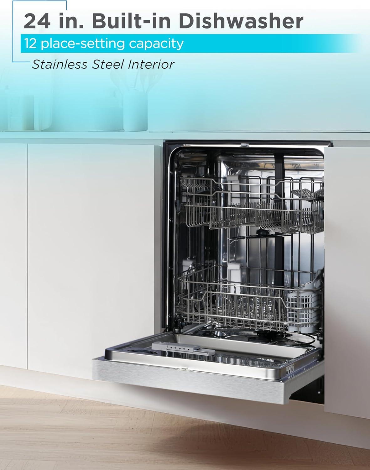 imageBLACKDECKER Countertop Dishwasher Counter Dishwasher with 6 Wash Programs 6Place Setting Capacity Stainless Steel Interior ENERGY STAR Certified BCD6SD WhiteStainless 200MS
