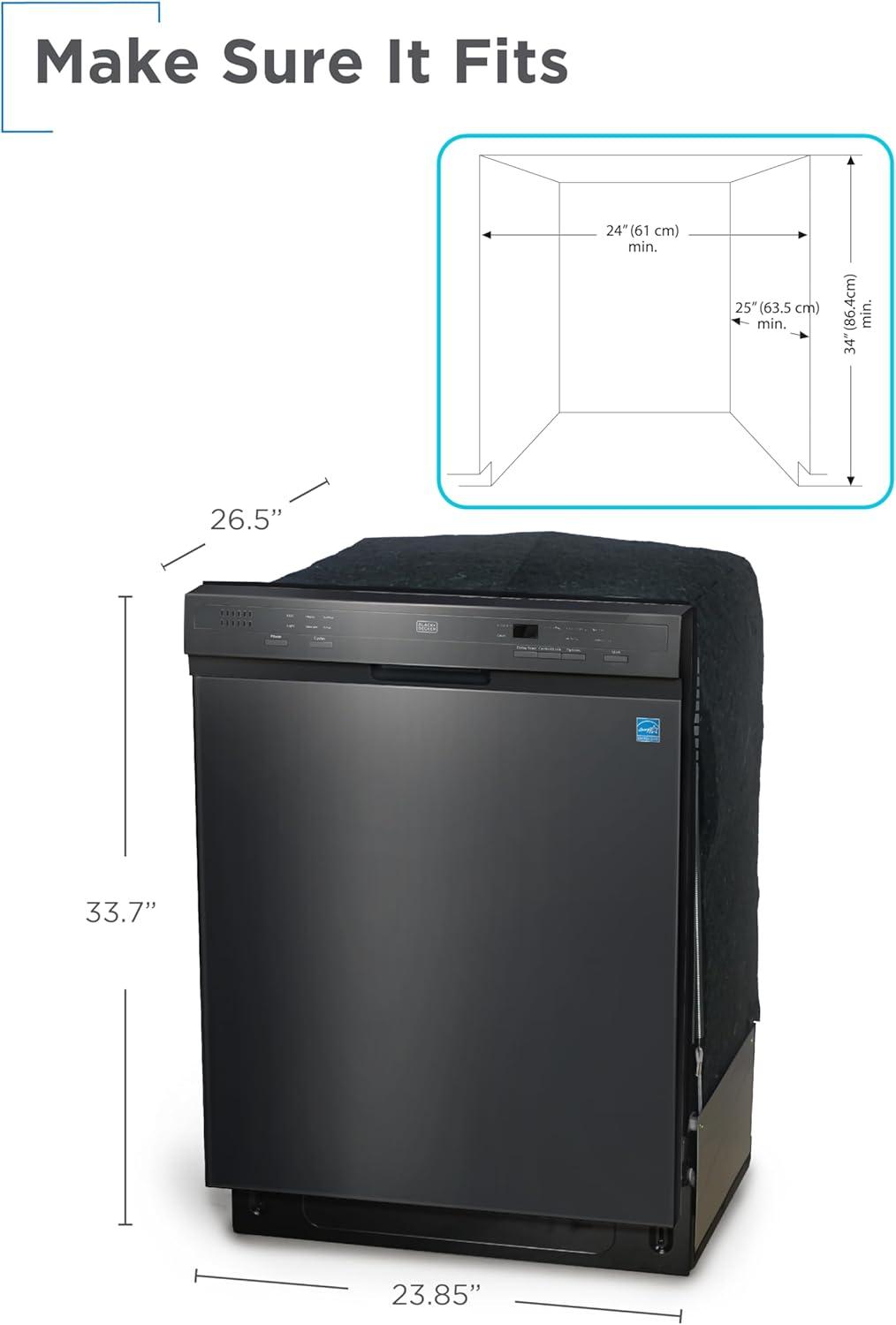 imageBLACKDECKER Countertop Dishwasher Counter Dishwasher with 6 Wash Programs 6Place Setting Capacity Stainless Steel Interior ENERGY STAR Certified BCD6SD WhiteBlack 200MB
