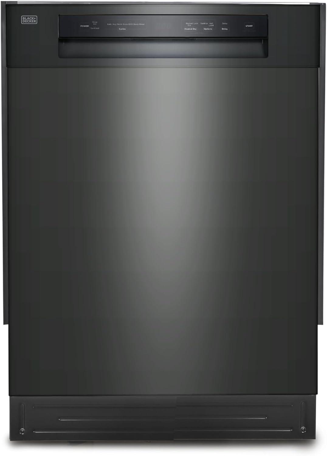 imageBLACKDECKER Countertop Dishwasher Counter Dishwasher with 6 Wash Programs 6Place Setting Capacity Stainless Steel Interior ENERGY STAR Certified BCD6SD WhiteBlack100MB