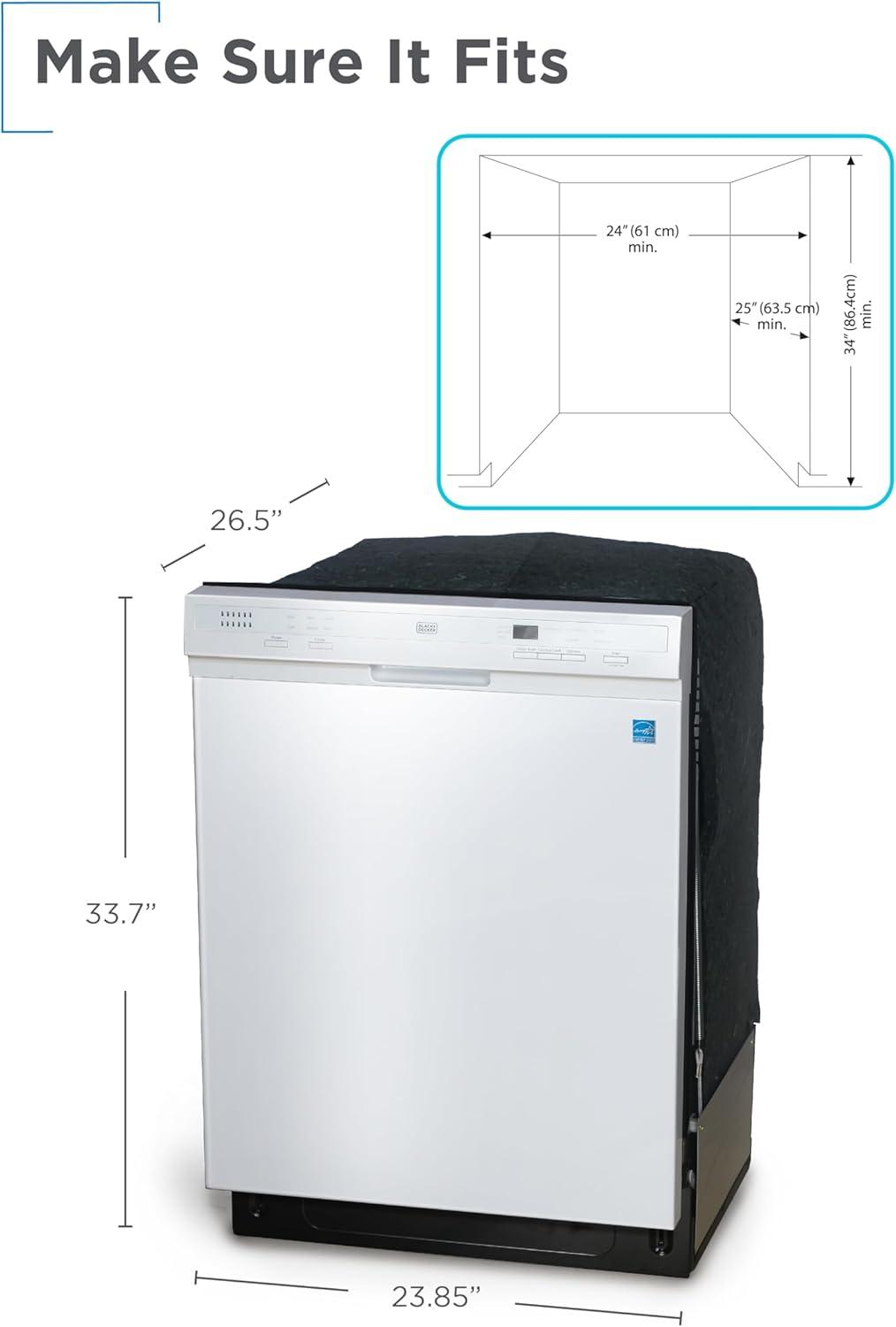 imageBLACKDECKER Countertop Dishwasher Counter Dishwasher with 6 Wash Programs 6Place Setting Capacity Stainless Steel Interior ENERGY STAR Certified BCD6SD WhiteWhite 200MW