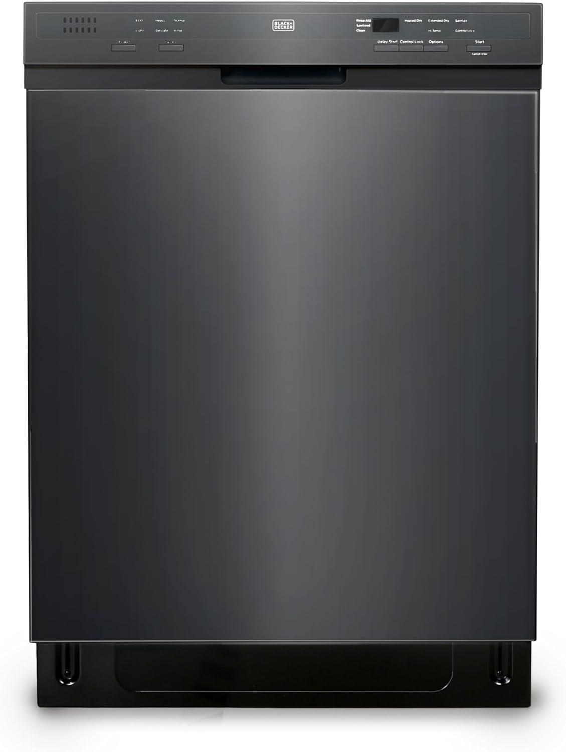 imageBLACKDECKER Countertop Dishwasher Counter Dishwasher with 6 Wash Programs 6Place Setting Capacity Stainless Steel Interior ENERGY STAR Certified BCD6SD WhiteBlack 200MB