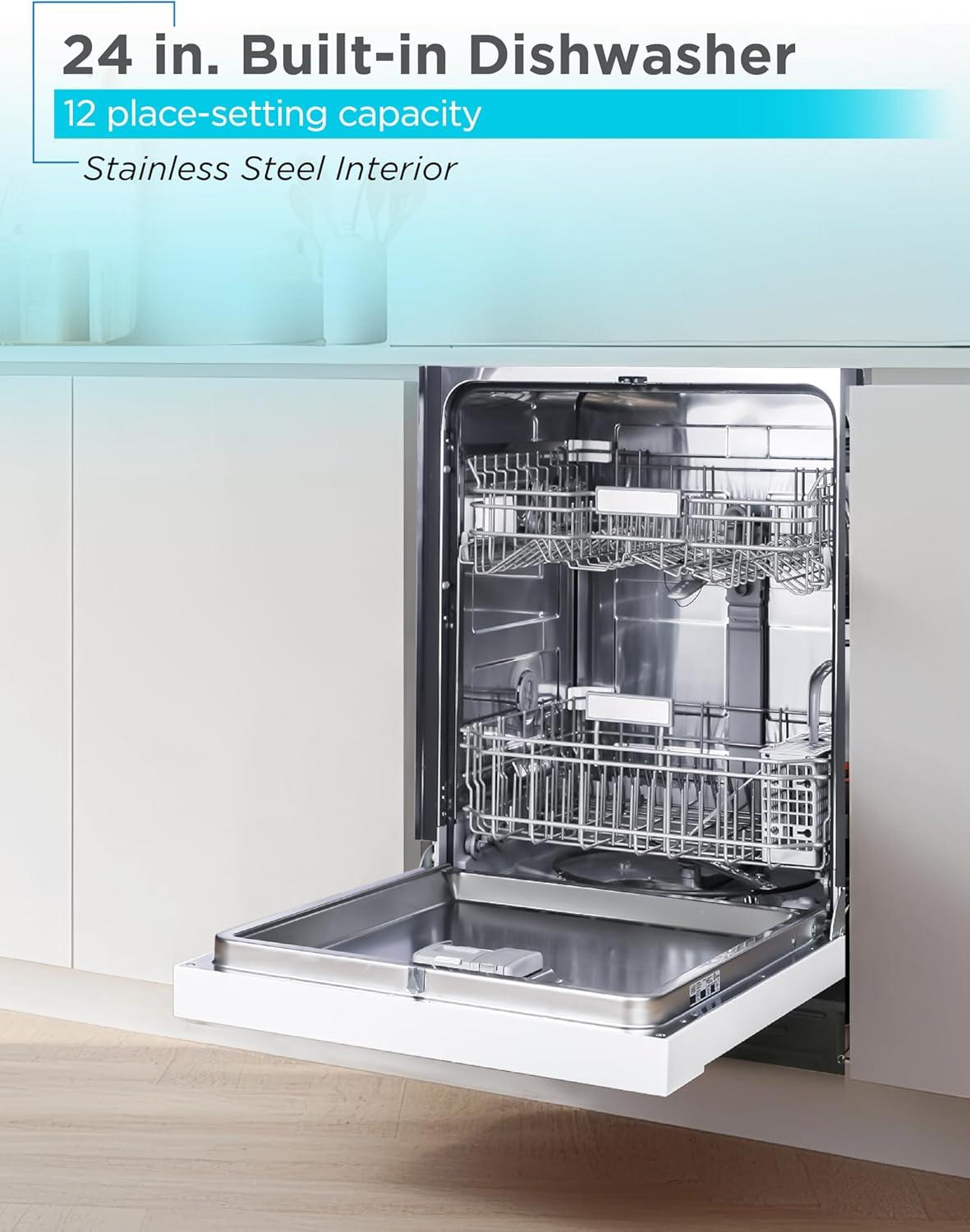 imageBLACKDECKER Countertop Dishwasher Counter Dishwasher with 6 Wash Programs 6Place Setting Capacity Stainless Steel Interior ENERGY STAR Certified BCD6SD WhiteWhite 100MW