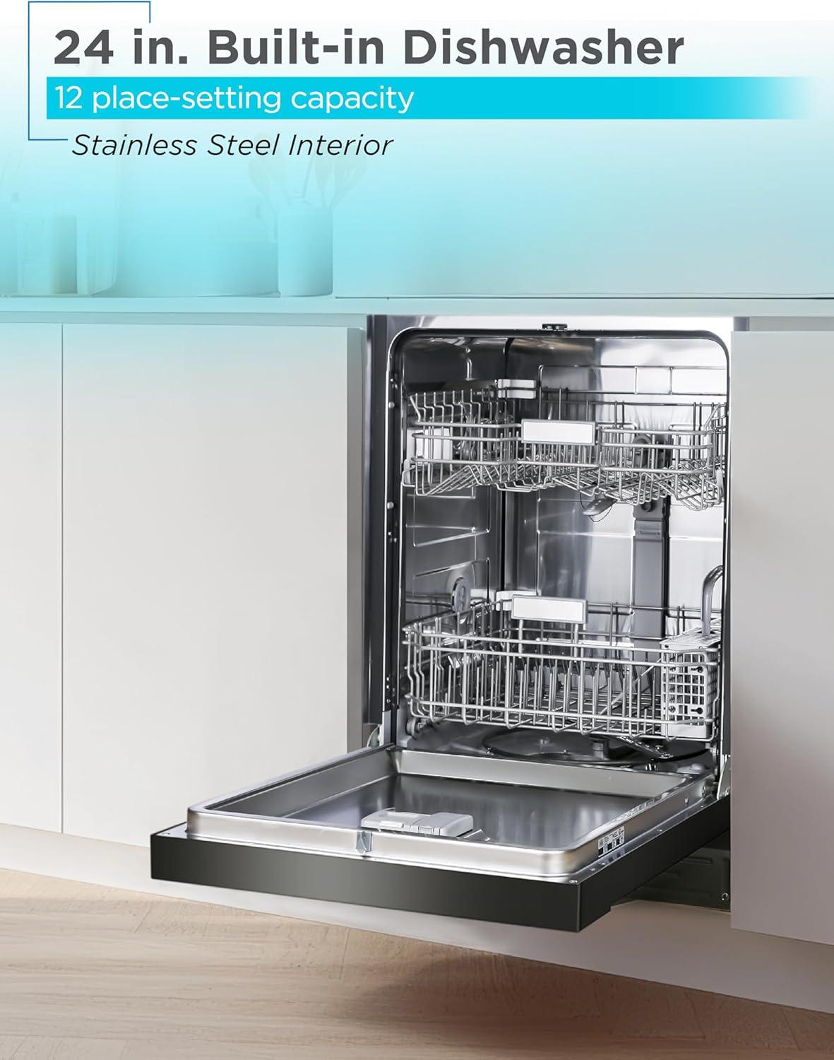 imageBLACKDECKER Countertop Dishwasher Counter Dishwasher with 6 Wash Programs 6Place Setting Capacity Stainless Steel Interior ENERGY STAR Certified BCD6SD WhiteBlack100MB