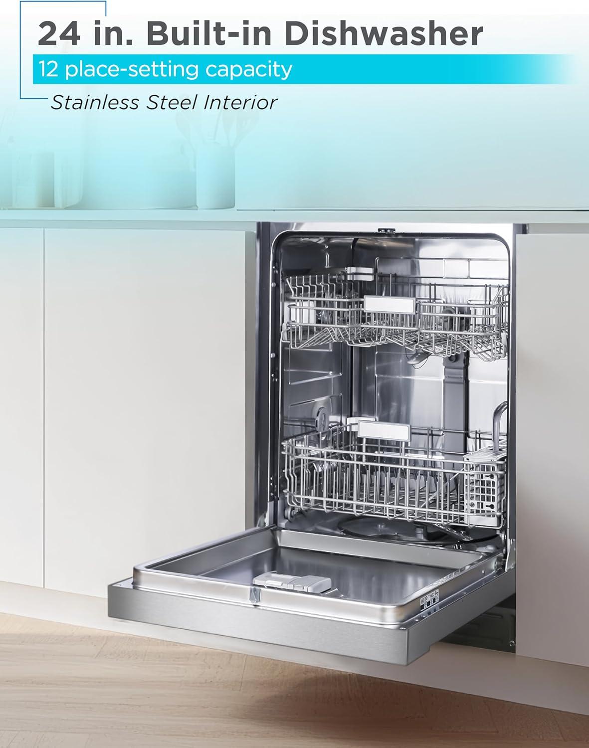 imageBLACKDECKER Countertop Dishwasher Counter Dishwasher with 6 Wash Programs 6Place Setting Capacity Stainless Steel Interior ENERGY STAR Certified BCD6SD WhiteStainless 100MS