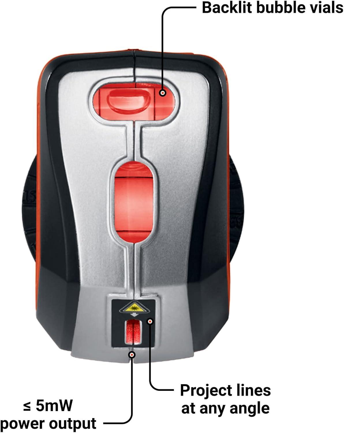 imageBLACKDECKER Laser Level SelfLeveling 360 Degree Wall Attachment AA Batteries Included BDL220S 725 x 7 x 25 inches