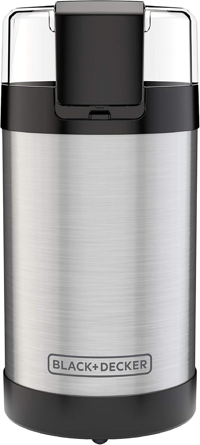 imageBLACKDECKER One Touch Coffee Grinder 23 Cup Coffee Bean Capacity Spice Grinder One Touch PushButton Control 150 Watts Stainless Steel Blades23 Cup Coffee Bean Capacity Pack of 1