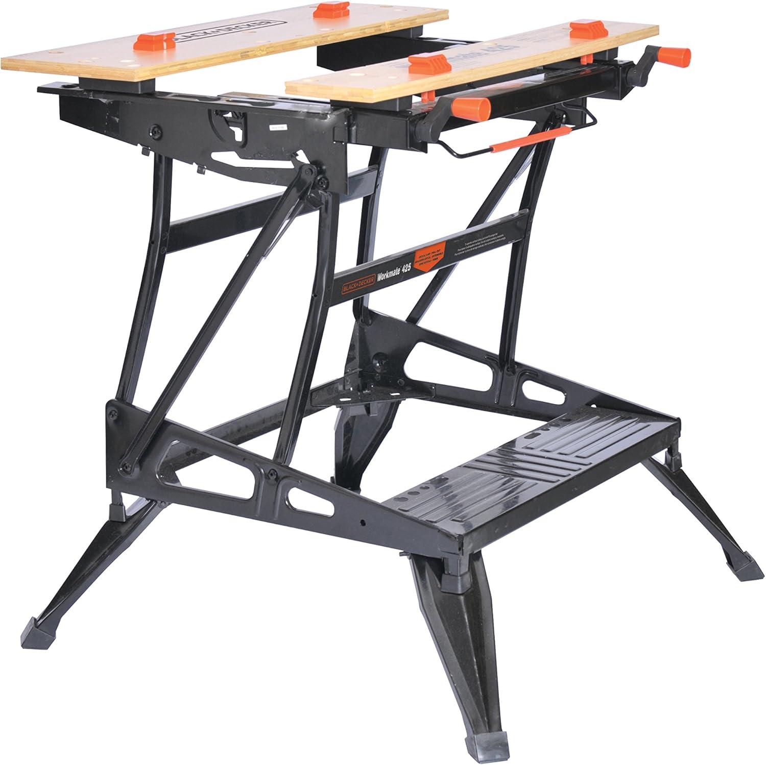 imageBLACKDECKER Portable Workbench Workmate Folding Workbench 550 lb Capacity with Clamps for Woodworking WM425Aw 4pk Clamps