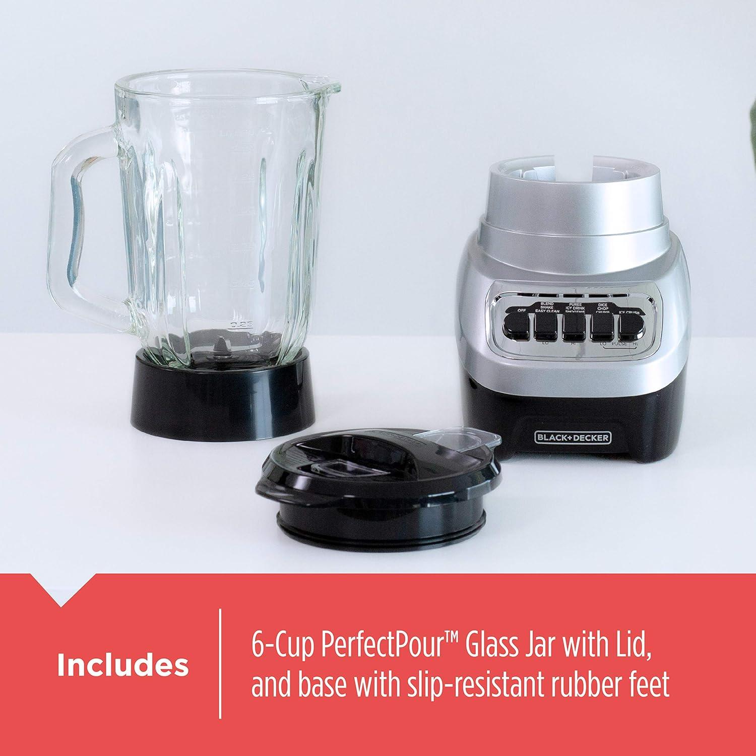 imageBLACKDECKER PowerCrush Digital Blender with Quiet Technology Stainless Steel BL1300DGPCountertop Blenders