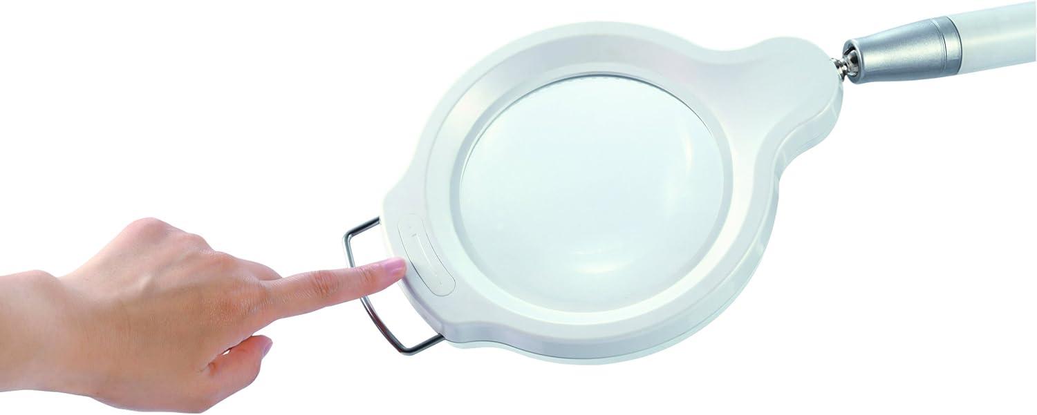 imageBLACKDECKER PureOptics Summit Zoom Magnifier 10W FlickerFree Natural Daylight LED Desk Lamp 5Diopter Lens USB Port 6 Dimming Levels 416 Lumens White LED10ARCMAGWHT