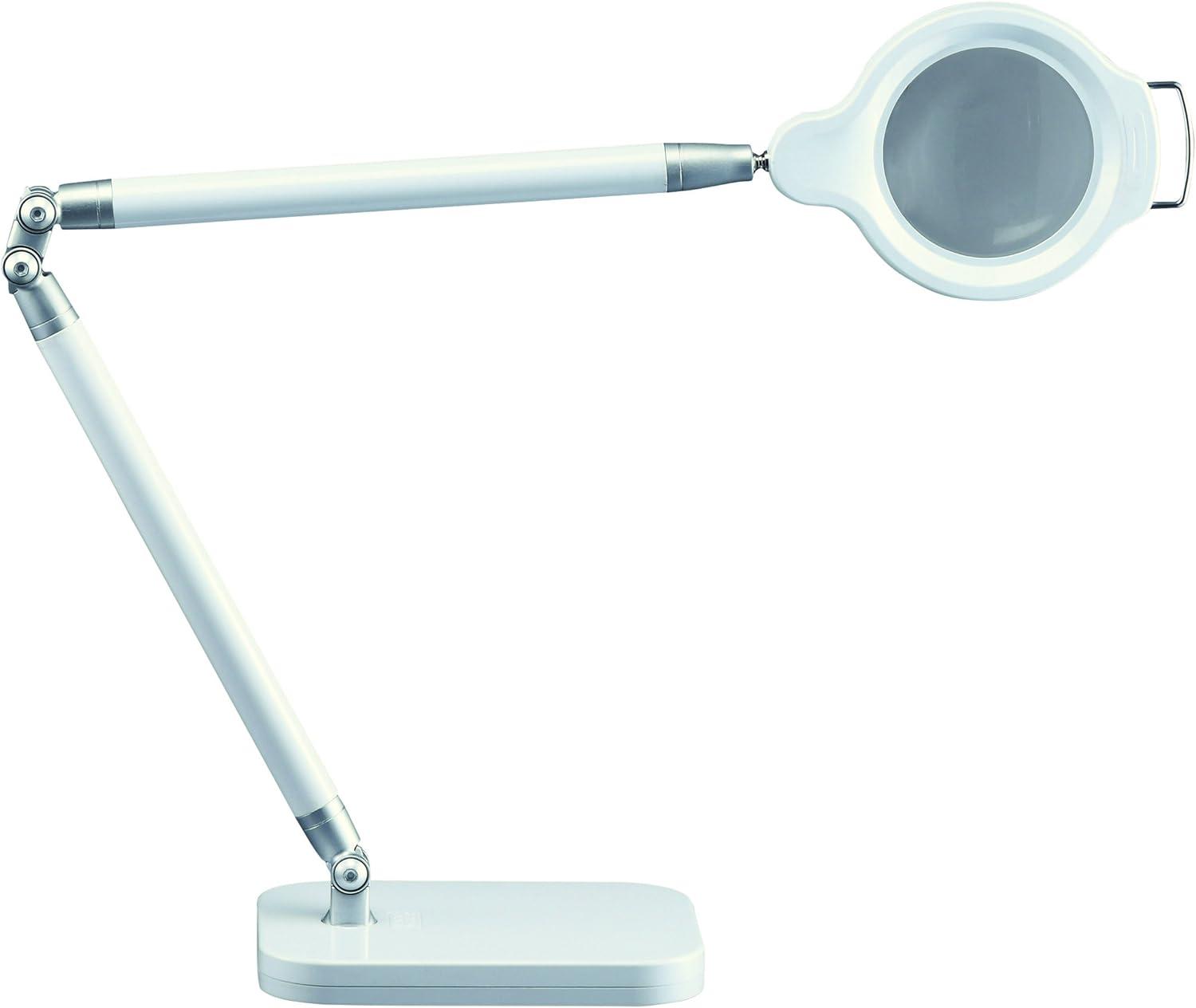 imageBLACKDECKER PureOptics Summit Zoom Magnifier 10W FlickerFree Natural Daylight LED Desk Lamp 5Diopter Lens USB Port 6 Dimming Levels 416 Lumens White LED10ARCMAGWHT