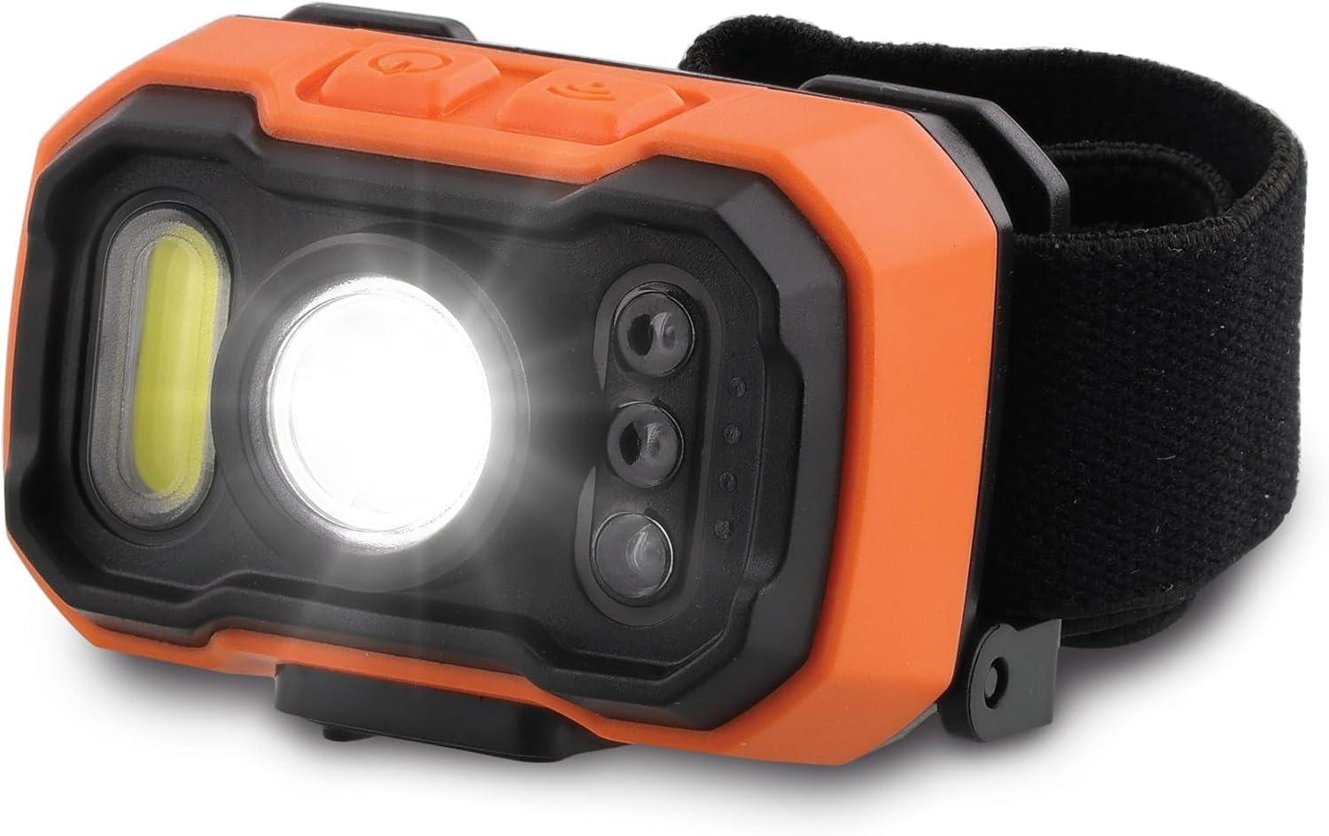 imageBLACKDECKER Rechargeable Headlamp with Wave Sensor 2Pack Ultra Bright 1000 Lumens LED Head Light 90 Tilt 7 Lighting Modes IP65 Waterproof Fits Over Helmet 14 Hour Head Lamp for CampingTwo Pack