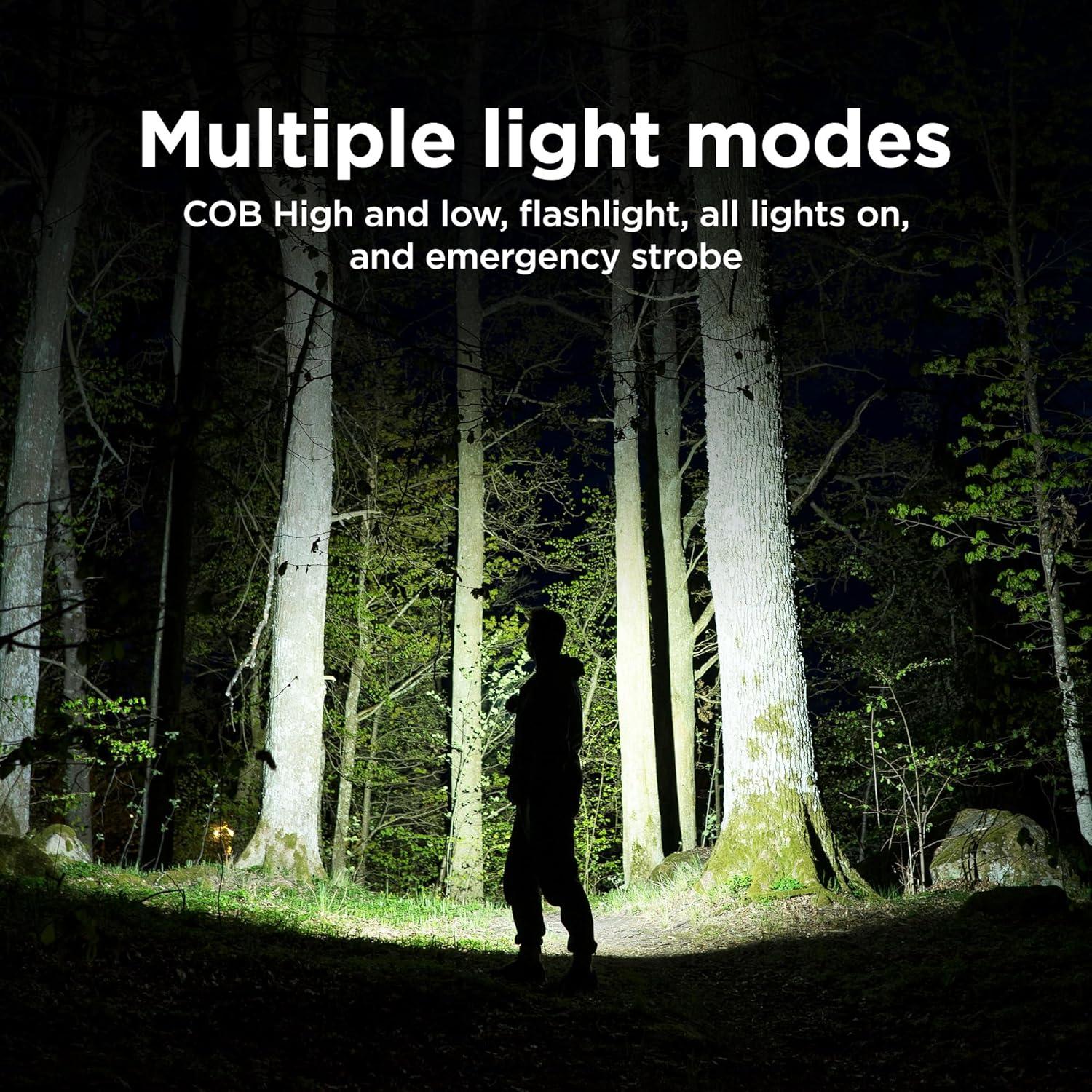 imageBLACKDECKER Rechargeable LED Flashlight amp 360 Lantern 1000LM IP65 Waterproof Light 8 Modes Emergency SOS Mode USBA Power Bank 18 Hour Light Carabiner Clip Magnetic for Blackouts amp Camping