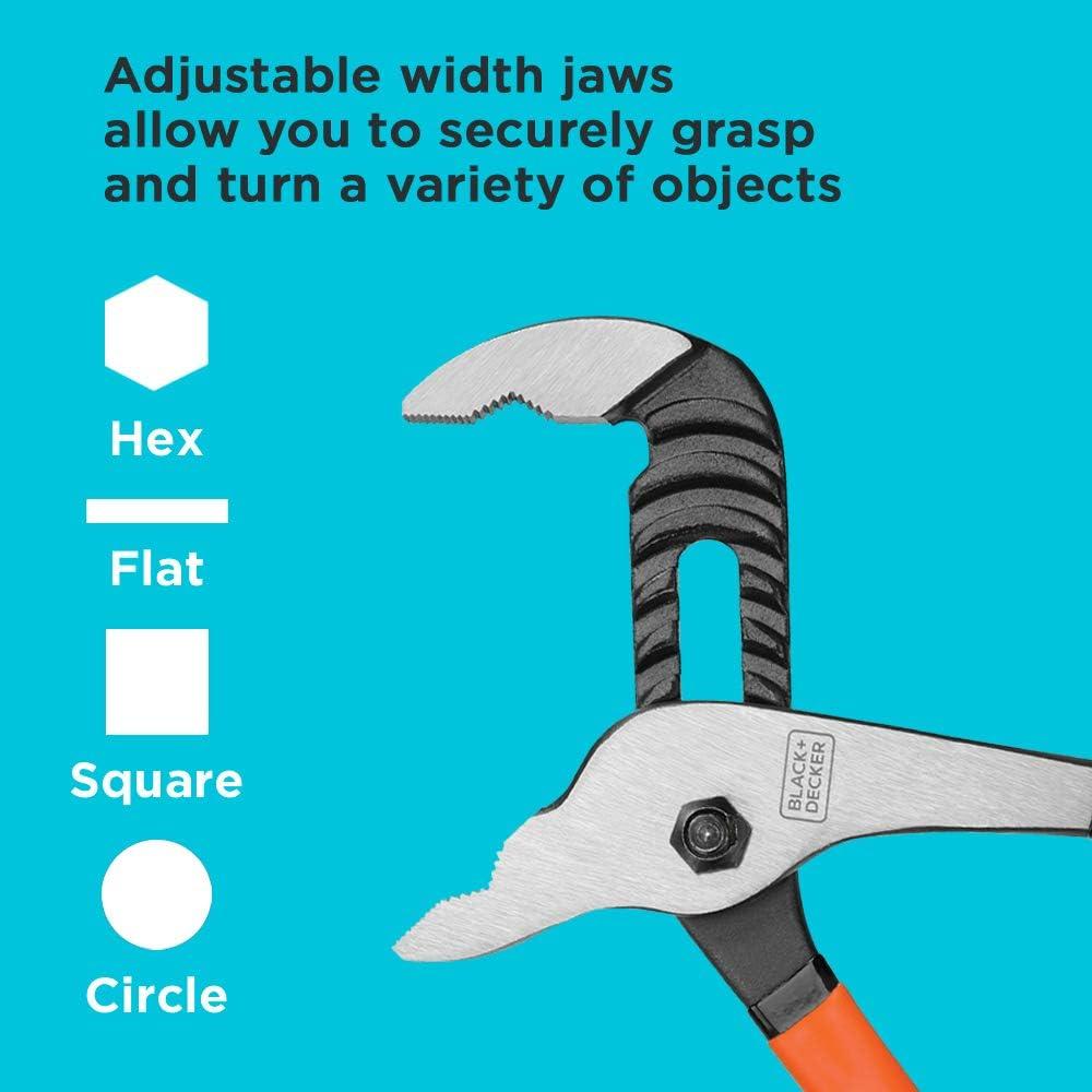 imageBLACKDECKER Slip Joint Pliers 2 Pack BDHT840012 Count Pack of 8