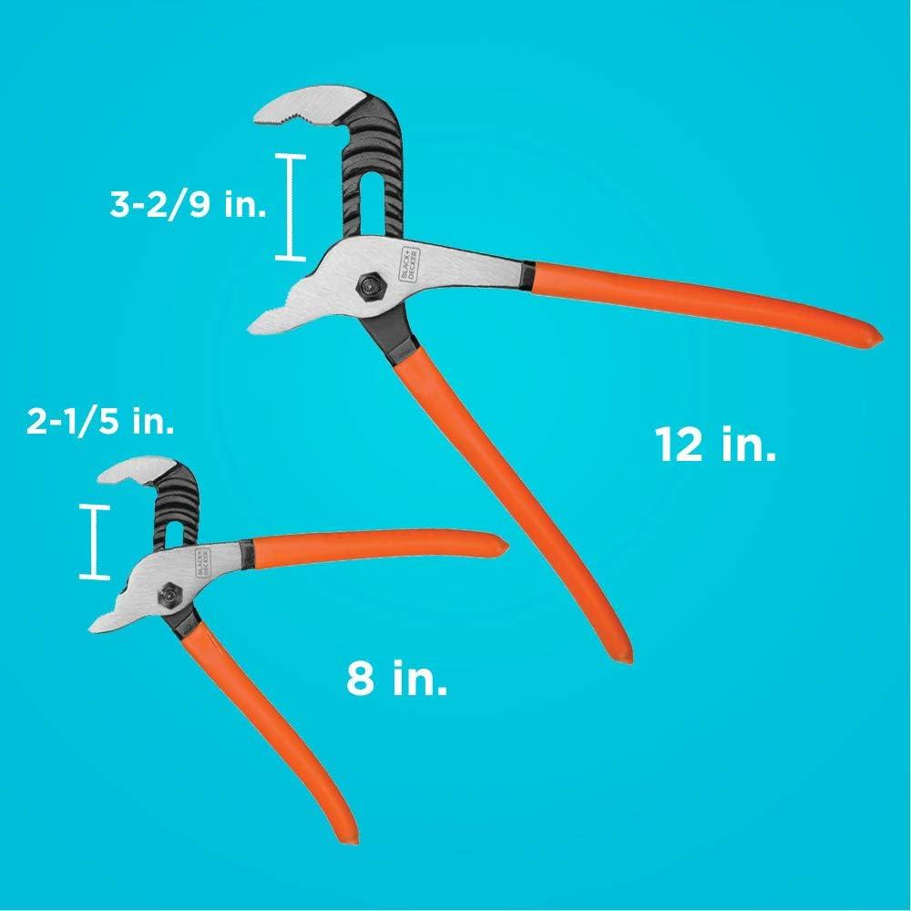 imageBLACKDECKER Slip Joint Pliers 2 Pack BDHT840012 Count Pack of 8