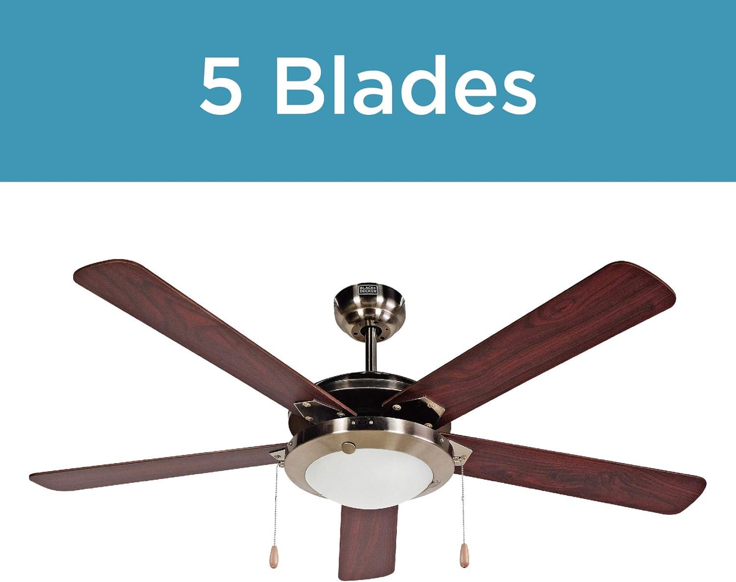 imageBlackDecker BCF5252R Ceiling Fan 52 Inch SilverBrown