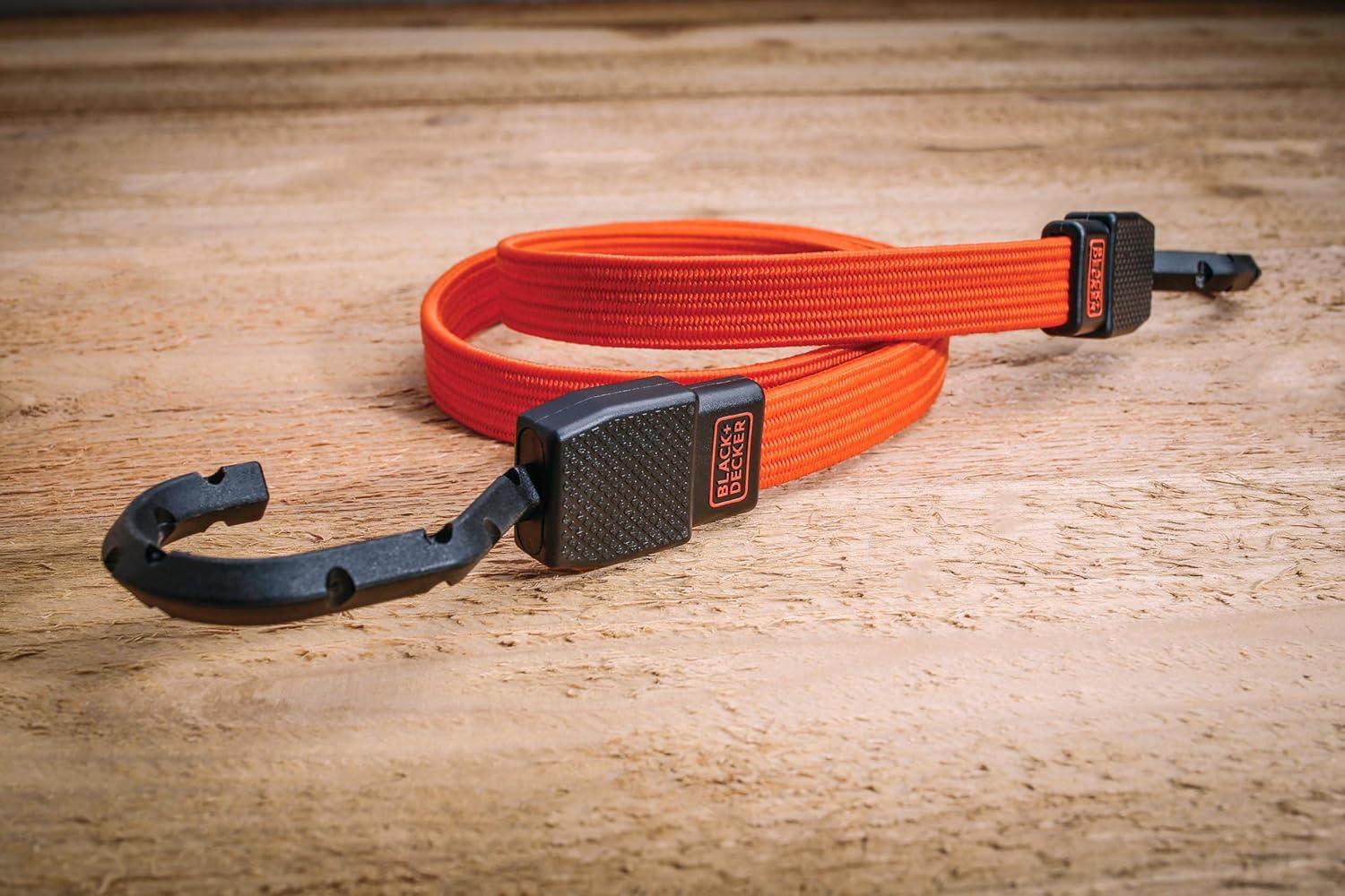 imageBlackDecker BDX1011 BlackOrange 36 Flat Bungee Cord Straps 2 Pack36 inch