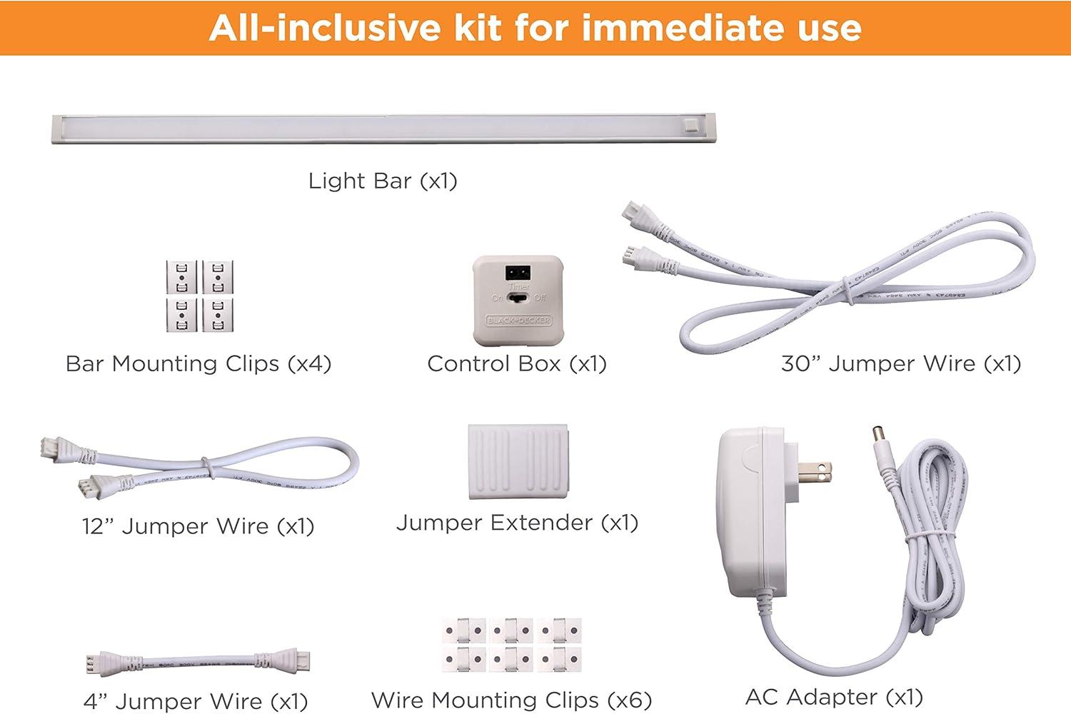imagePureOptics LED 1 Kit 9 Bar Warm White LEDUC91WK18 1bar Kit