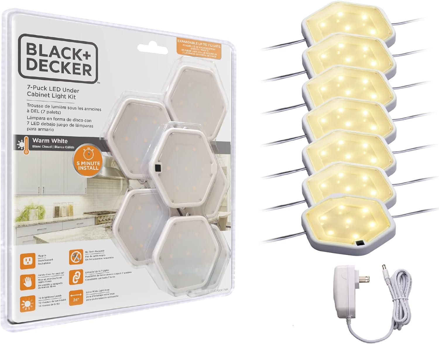 imagePureOptics LED 3Pack LED Puck Light Kit Warm White LEDUCPUCK3WKWarm White