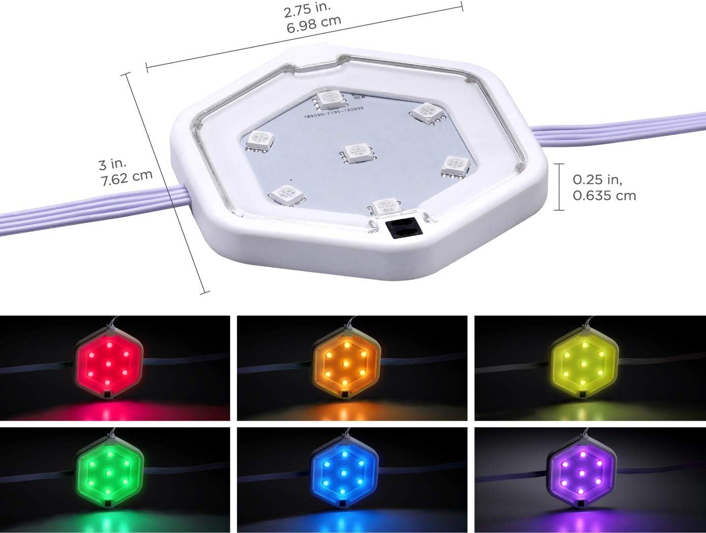 imagePureOptics LED 5Pack Color Changing LED Puck Light Kit with Remote LEDUCPUCK5RGB3pack