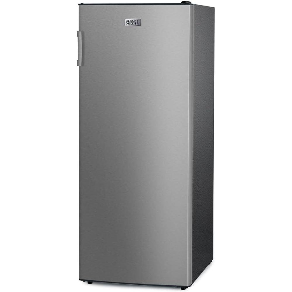 imageBLACKDECKER 14 Cu Ft Convertible Freezer Refrigerator Upright Freezer with Glass Shelves ENERGY STAR rated Frost Free BUC1400XB BlackStainless Steel Look