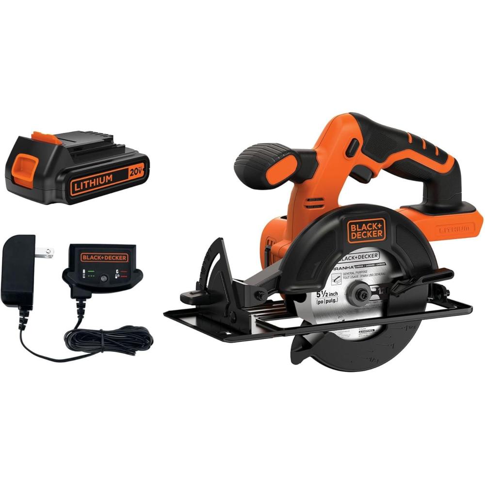 imageBLACKDECKER 20V MAX POWERCONNECT 512 in Cordless Circular Saw with Battery and Charger BDCCS20CCircular Saw