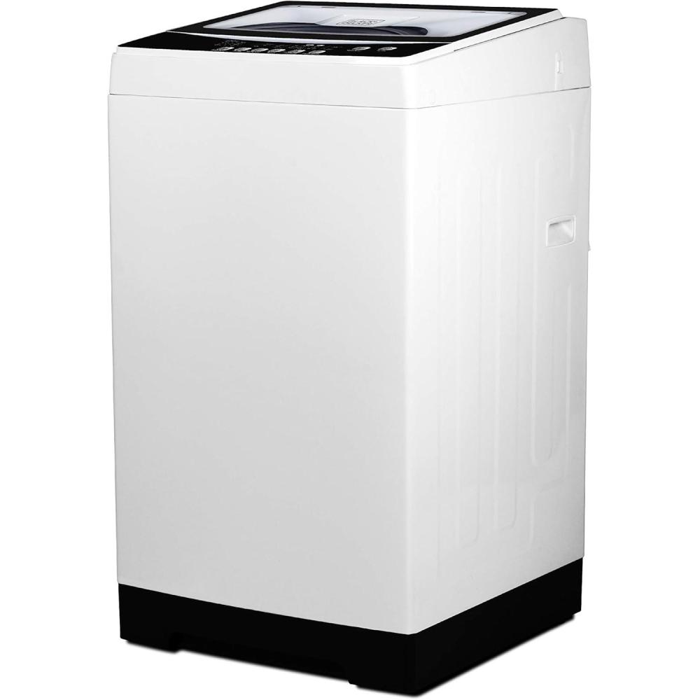 imageBLACKDECKER 30 Cu Ft Portable Washer 265 lb Capacity Washing Machine 6 Cycles Quick Connect Sink Adapter and Drain Hose Included Transparent Lid amp LED Display BPW30MW White20 Cu Ft