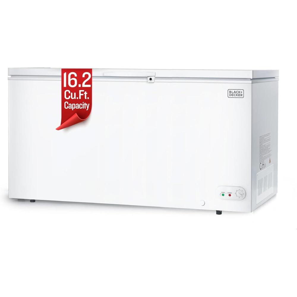 imageBLACKDECKER 50 Cu Ft Chest Freezer Holds up to 175 Lbs of Frozen Food with Organizer Basket162 CuFt