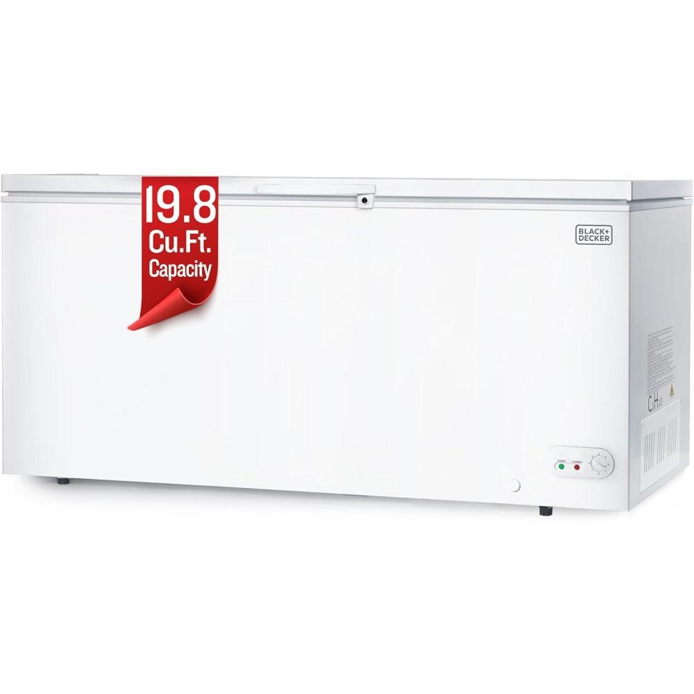 imageBLACKDECKER 50 Cu Ft Chest Freezer Holds up to 175 Lbs of Frozen Food with Organizer Basket198 CuFt