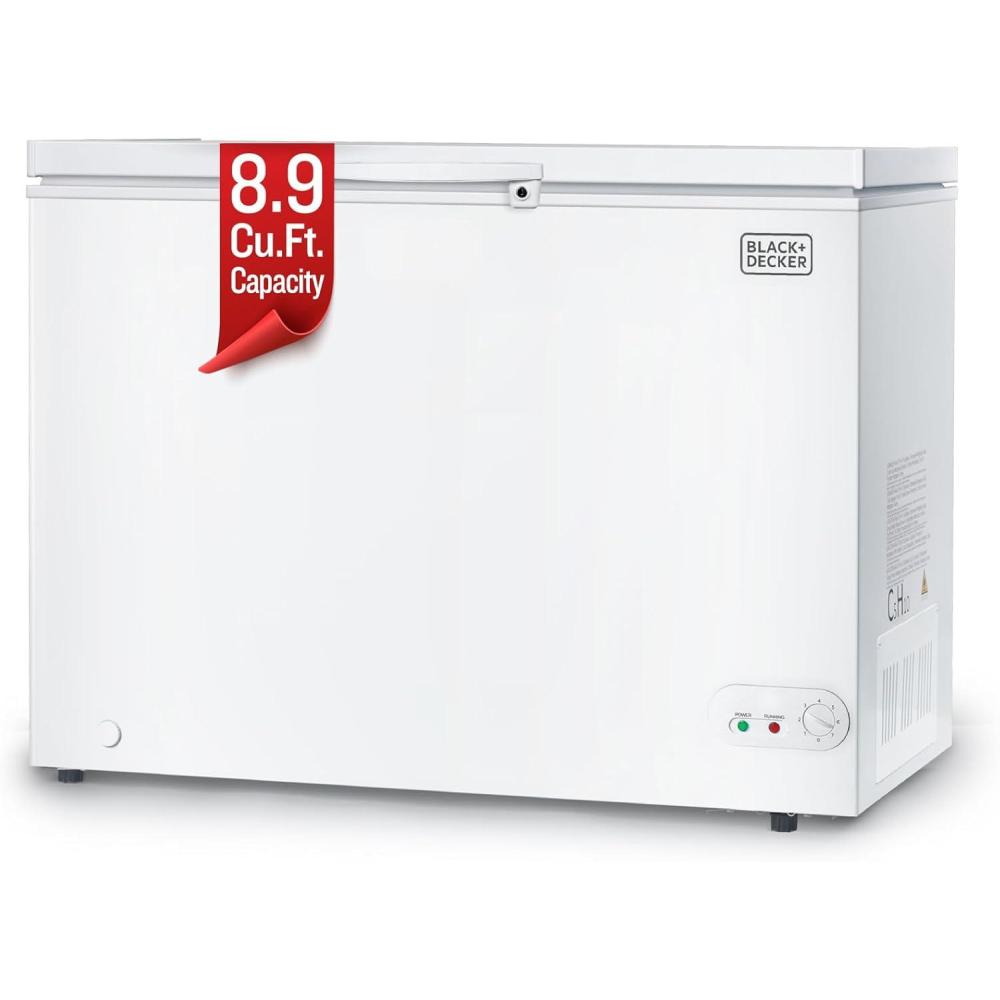 imageBLACKDECKER 50 Cu Ft Chest Freezer Holds up to 175 Lbs of Frozen Food with Organizer Basket89 Cu Ft