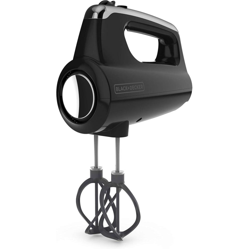 imageBLACKDECKER MX600B Helix Performance Premium 5Speed Hand Mixer 5 Attachments Case BlackBlack