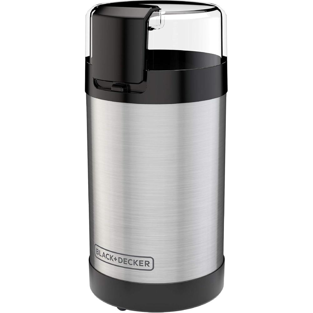 imageBLACKDECKER One Touch Coffee Grinder 23 Cup Coffee Bean Capacity Spice Grinder One Touch PushButton Control 150 Watts Stainless Steel Blades23 Cup Coffee Bean Capacity Pack of 1
