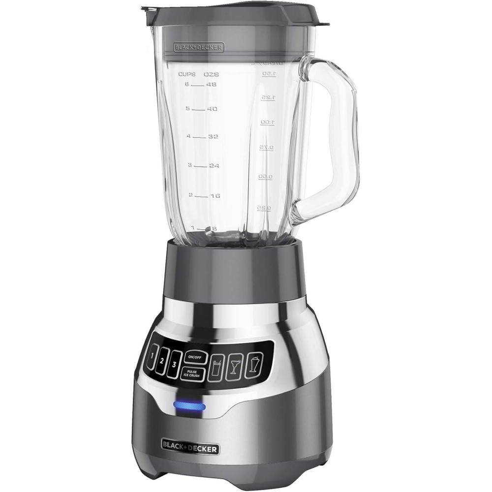imageBLACKDECKER PowerCrush Digital Blender with Quiet Technology Stainless Steel BL1300DGPPremium 900 Watts