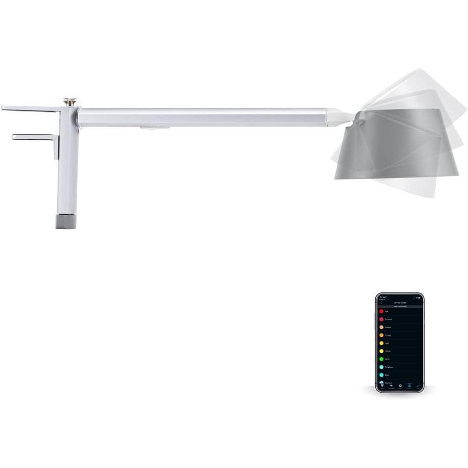 imageBLACKDECKER Verve Designer Smart Clamp Light Works with Alexa Fits Cubicles amp Headboards AutoCircadian Mode True White LED 16M RGB Colors Certified for HumansSilver