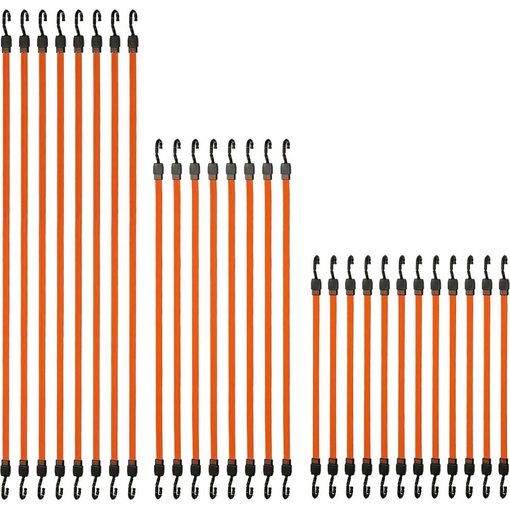 imageBlackDecker BDX1011 BlackOrange 36 Flat Bungee Cord Straps 2 Pack24 36 48 Inch