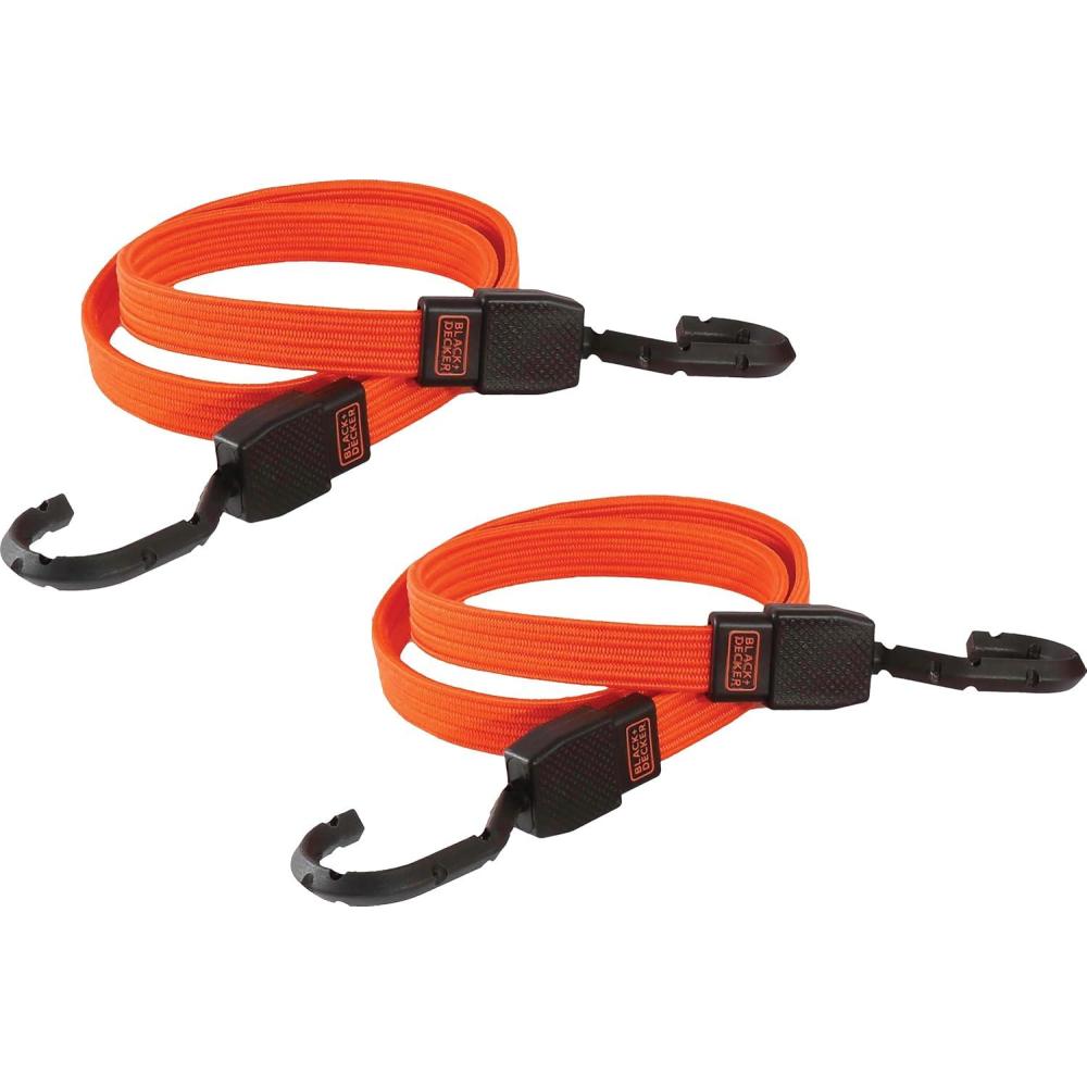 imageBlackDecker BDX1011 BlackOrange 36 Flat Bungee Cord Straps 2 Pack36 inch