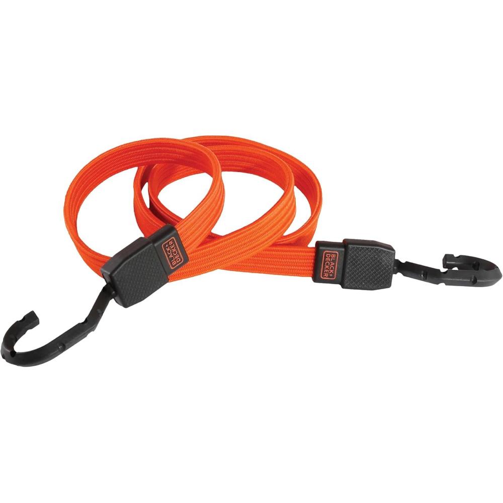 imageBlackDecker BDX1011 BlackOrange 36 Flat Bungee Cord Straps 2 Pack48 Inch