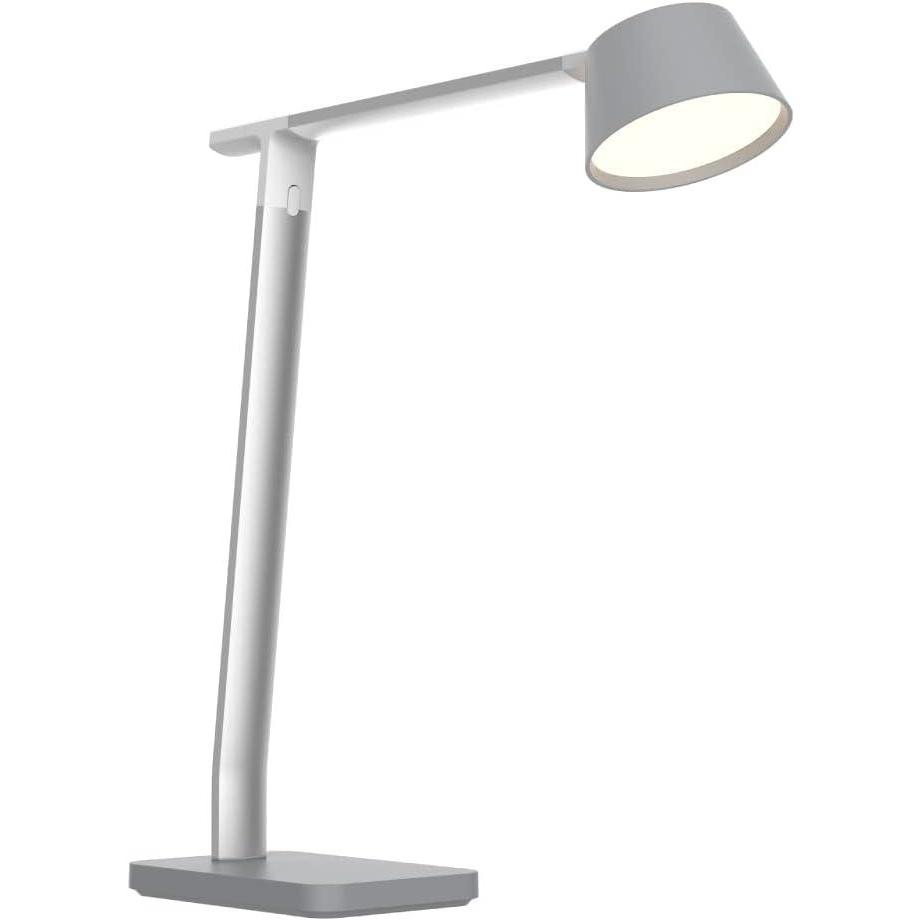 imagePureOptics LED Verve Designer Desk Lamp with USB Charging Port True White LED 16M RGB ColorsSilver