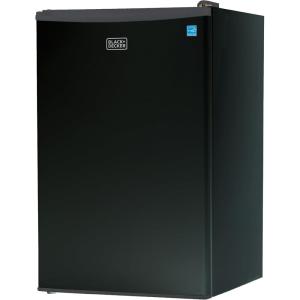 BLACK+DECKER 20.1 Cu. Ft. Top Mount Refrigerator with Freezer, 2 Door Refrigerator with Top Freezer and Adjustable Temperature Control, Full Size Kitchen Refrigerator, BR2010JB, Black(Black)