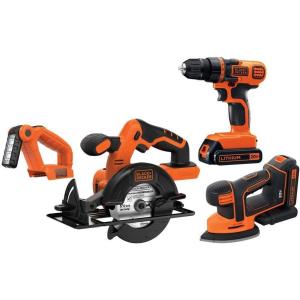 BLACK+DECKER 20V MAX* POWERCONNECT Cordless 4-Tool Combo Kit (​​BD4KITCDCMSL)(4-Tool Combo Kit Only)