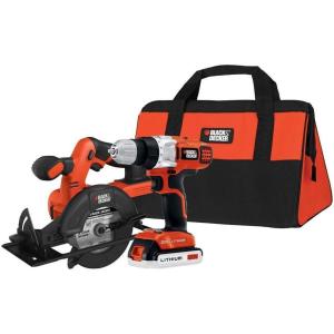 BLACK+DECKER 20V MAX* POWERCONNECT Cordless Drill/Driver + Circular Saw Combo Kit (BDCD220CS)(2-Tool Combo Kit Only)