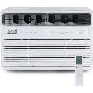 BLACK+DECKER 8,000 BTU Inverter Window Air Conditioner, Window AC Units for Up To 350 Sq. Ft., ENERGY STAR Rated AC Unit, Full Function Remote Control, White(12000 BTU)
